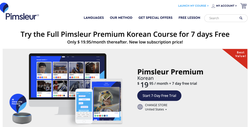 learn korean with pimsleur