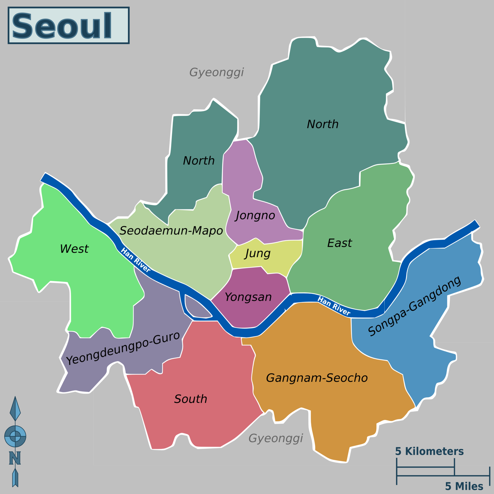 Карта каннам сеул