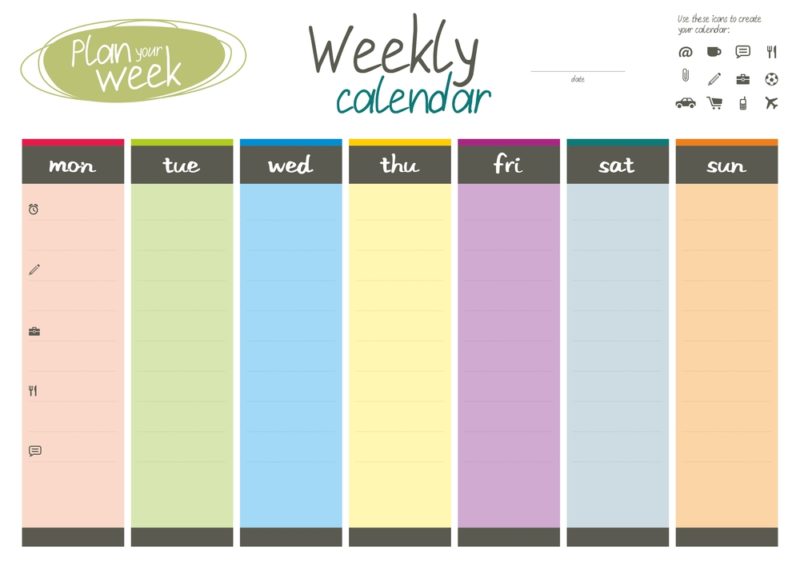 one of the best ways to learn korean is to set up a weekly schedule and pick a time for you to study using this weekly calendar