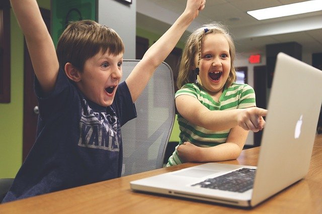 children,win,success,video game,play,happy,notebooks,creative,computer,company,laptops,display,modern, 